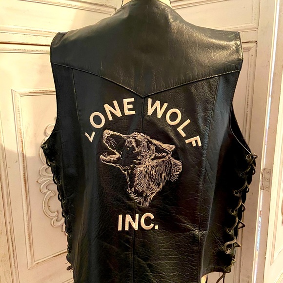 Diamond Leather Vintage Men’s Large Motorcycle Vest - Picture 1 of 9